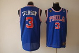 durable NBA Philadelphia 76ers 3 Allen Iverson blue Adidas Jerseys